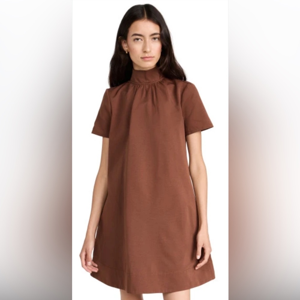 Staud Mini Ilana Dress in clove (brown) size L